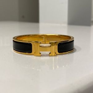 Hermès Clic H Bracelet Black Gold